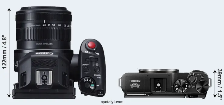 Compare XC10 versus X-M1 top