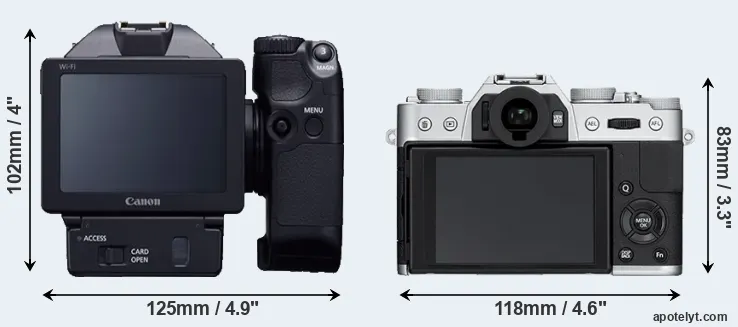 Comparison XC10 or X-T10 rear