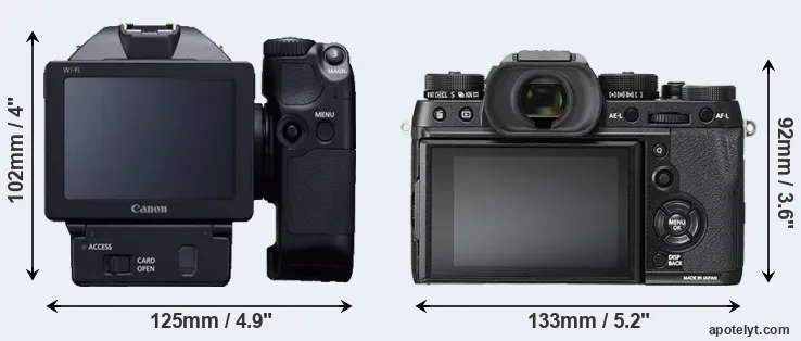 Comparison XC10 or X-T2 rear