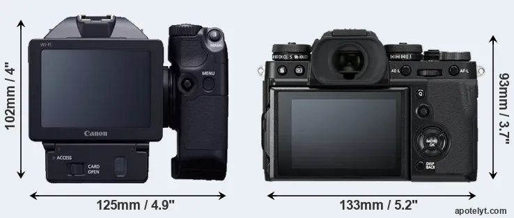 Comparison XC10 or X-T3 rear