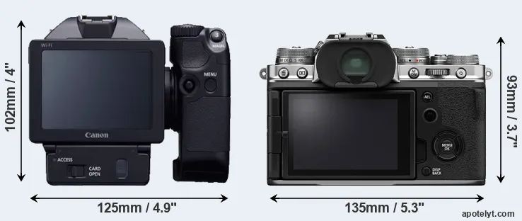 Comparison XC10 or X-T4 rear