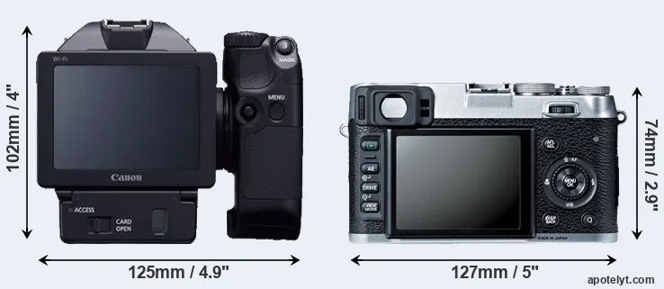Comparison XC10 or X100S rear