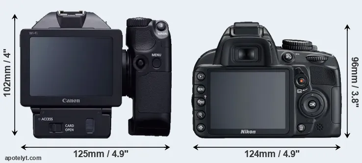 Comparison XC10 or D3100 rear