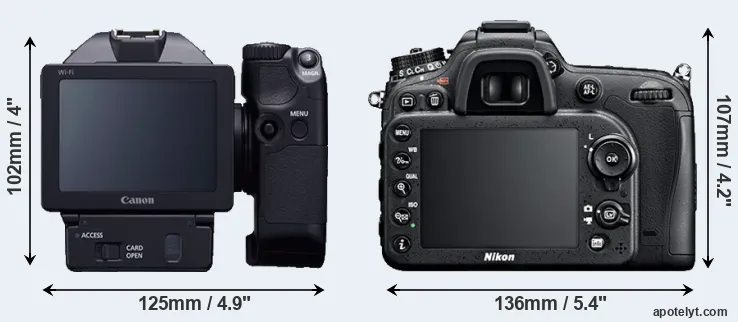 Comparison XC10 or D7100 rear