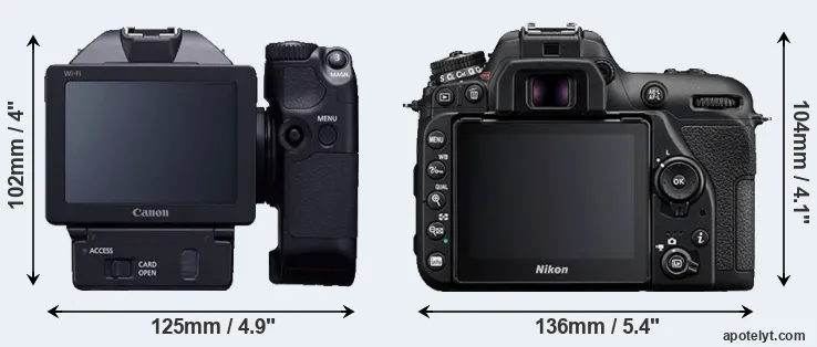 Comparison XC10 or D7500 rear