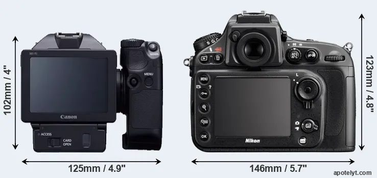 Comparison XC10 or D800 rear