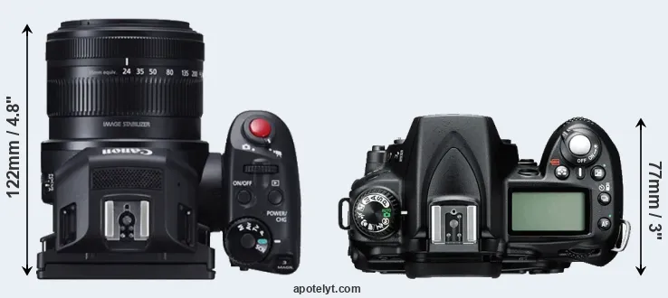 Compare XC10 versus D90 top