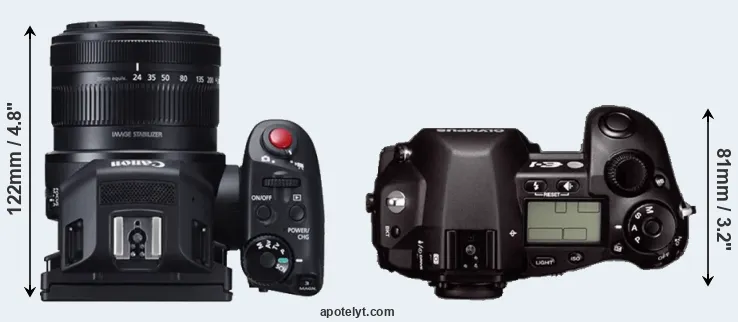 Compare XC10 versus E-1 top