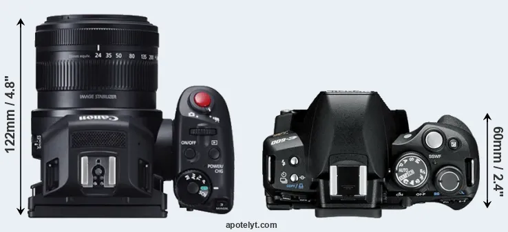 Compare XC10 versus E-600 top