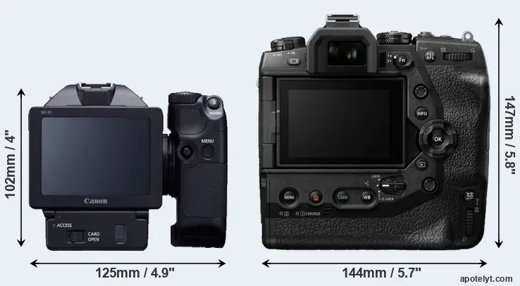 Comparison XC10 or E-M1X rear