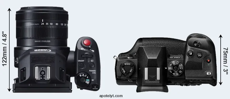 Compare XC10 versus E-M1X top
