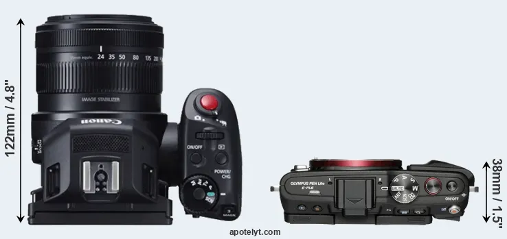 Compare XC10 versus E-PL6 top