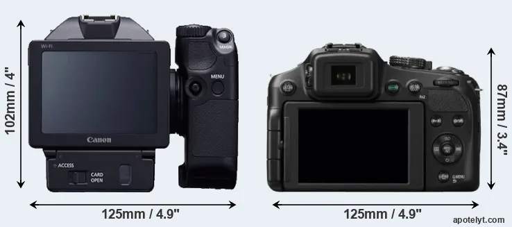 Comparison XC10 or FZ200 rear