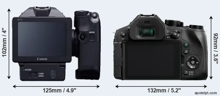 Comparison XC10 or FZ330 rear