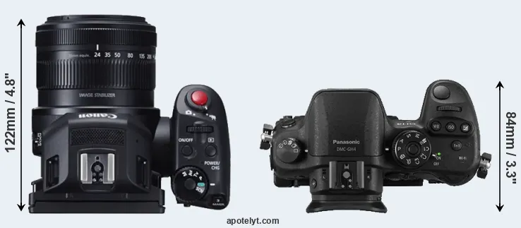 Compare XC10 versus GH4 top