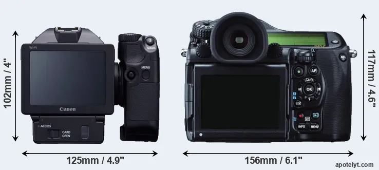 Comparison XC10 or 645Z rear