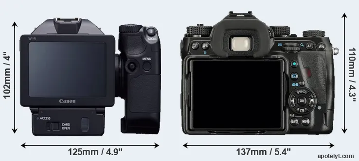 Comparison XC10 or K-1 rear