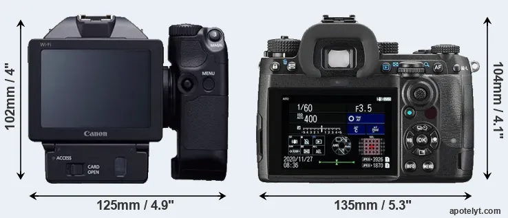 Comparison XC10 or K-3 III rear