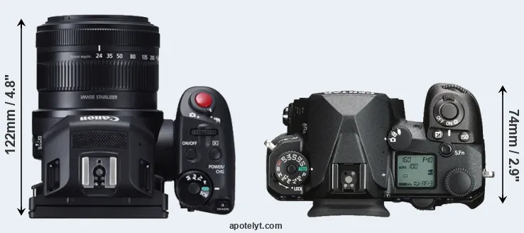 Compare XC10 versus K-3 III top