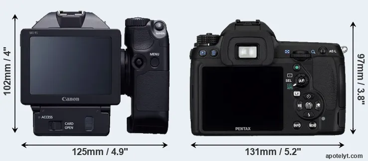 Comparison XC10 or K-5 rear