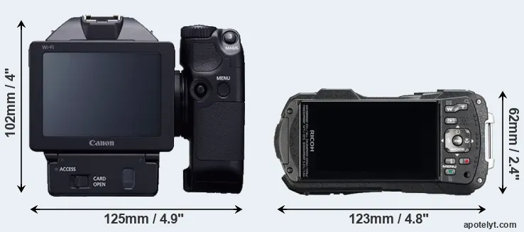 Comparison XC10 or WG-60 rear