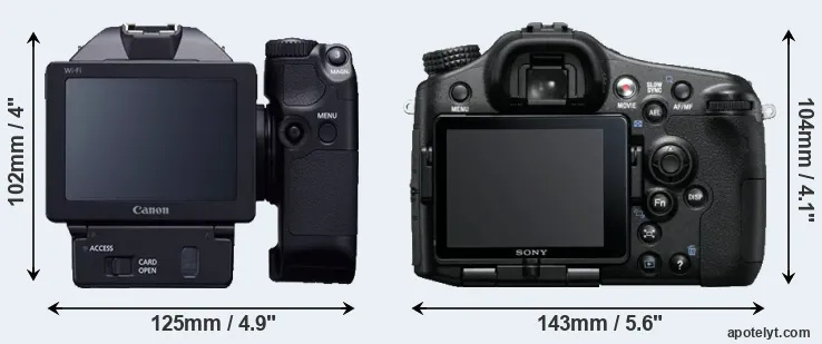 Comparison XC10 or A77 rear