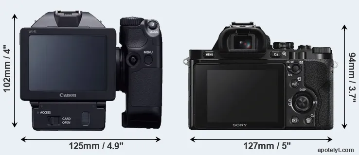 Comparison XC10 or A7S rear