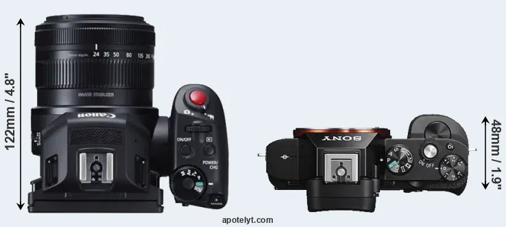 Compare XC10 versus A7S top