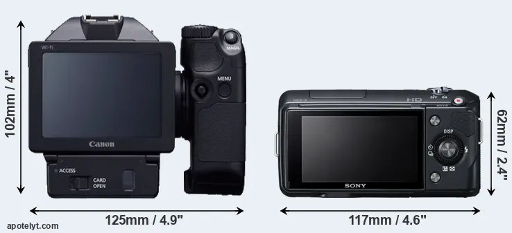 Comparison XC10 or NEX-3 rear