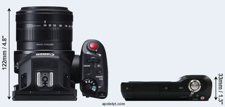 Compare XC10 versus NEX-3 top