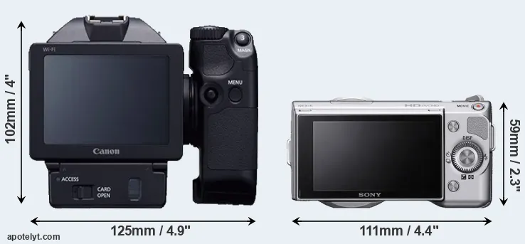 Comparison XC10 or NEX-5 rear