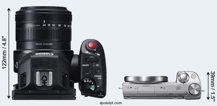 Compare XC10 versus NEX-5T top