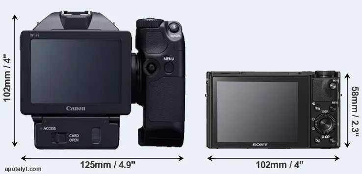 Comparison XC10 or RX100 V rear