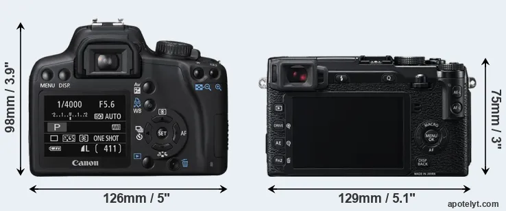 Comparison XS or X-E2 rear