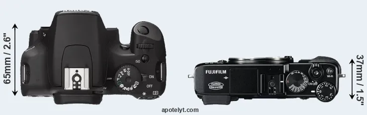 Compare XS versus X-E2 top