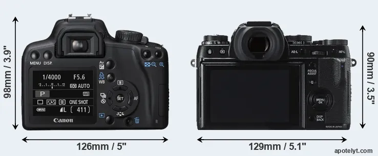 Comparison XS or X-T1 rear