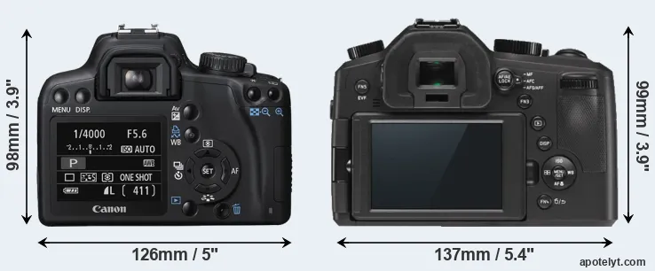 Comparison XS or V-LUX Typ 114 rear