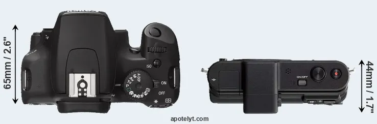Compare XS versus V1 top