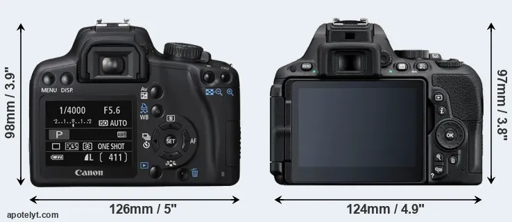 Comparison XS or D5500 rear