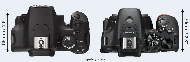 Compare XS versus D5500 top