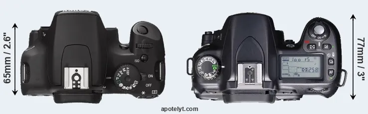 Compare XS versus D80 top
