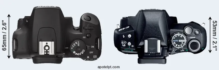 Compare XS versus E-410 top