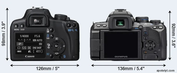 Comparison XS or E-510 rear