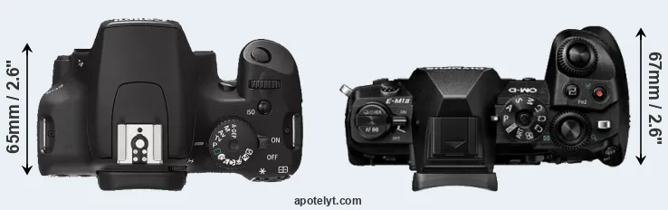 Compare XS versus E-M1 II top
