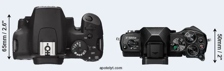 Compare XS versus E-M10 III top