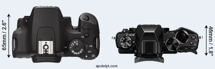 Compare XS versus E-M10 top