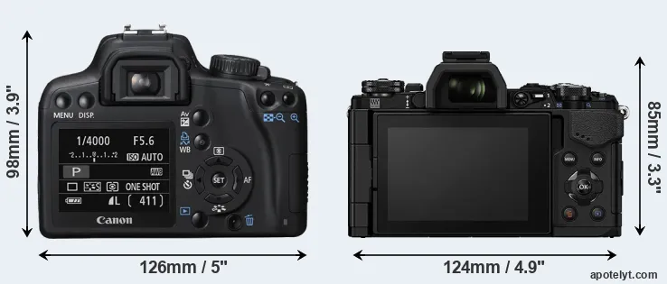 Comparison XS or E-M5 II rear