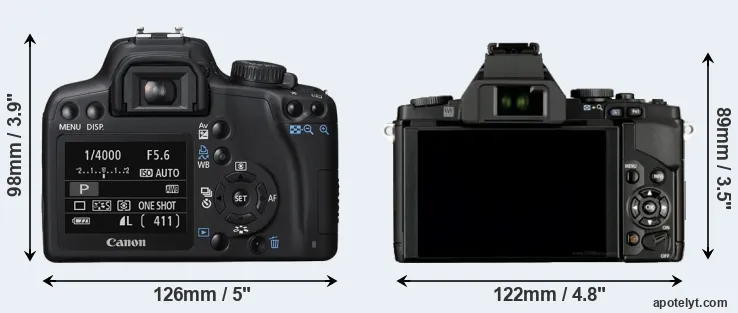 Comparison XS or E-M5 rear