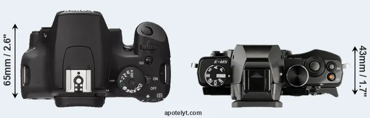 Compare XS versus E-M5 top