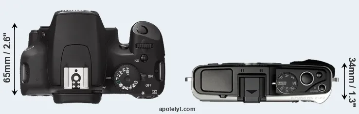 Compare XS versus E-P3 top